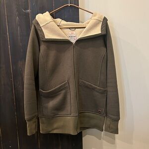 Burton Olive Green Zip Hoodie